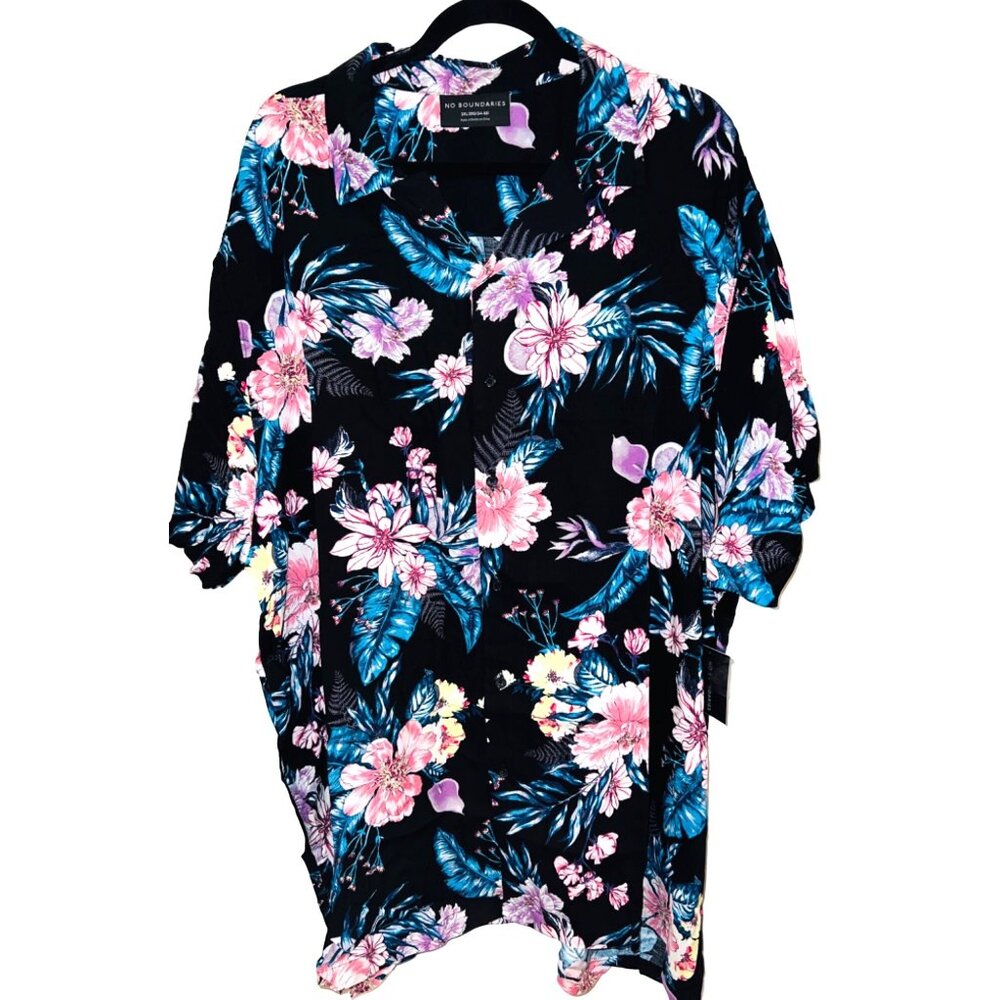 NEW No Boundaries Womens 3XL Multicolor Floral Rayon